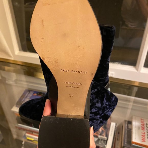 DEAR FRANCES - Blue Velvet Spirit Boots Worn Once - Picture 5 of 5